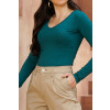Blusa Manga Longa Atacado Feminina Revanche Adriele Verde Pinho