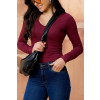 Blusa Manga Longa Atacado Feminina Revanche Adriele Vinho