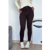 Calça Fit Barra Normal Color Com Elastano Atacado Feminina Revanche Taquara Marrom Café