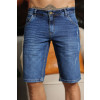 Bermuda Jeans Com Bolso Faca Atacado Masculina Revanche Mangan Azul