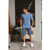 Bermuda Jeans Com Bolso Faca Atacado Masculina Revanche Mangan Azul