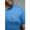 Camiseta Bordada Plus Size Atacado Masculina Revanche Medina Azul Médio