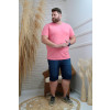 Camiseta Bordada Plus Size Atacado Masculina Revanche Medina Rosa