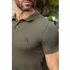 Camiseta Polo Bordado Com Elastano Atacado Masculino Revanche Durazno Verde Musgo