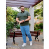 Camiseta Polo Com Plaquinha Plus Size Atacado Masculina Revanche Cornago Verde Musgo