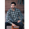 Camisa Xadrez Bordada Atacado Masculina Revanche Prados Preto-Cinza