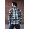 Camisa Xadrez Bordada Atacado Masculina Revanche Prados Preto-Cinza
