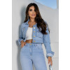 Jaqueta jeans cropped atacado feminina Revanche Izola