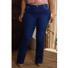 Calça Jeans Flare Barra Normal Curvy Atacado Feminina Revanche Mayate Azul