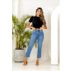 Calça Jeans Cropped Barra A Fio e Abertura Lateral Atacado Feminina Revanche Unica