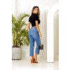 Calça Jeans Cropped Barra A Fio e Abertura Lateral Atacado Feminina Revanche Unica