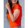 Blusa Baby Look Basica Manga Curta Atacado Feminina Revanche Sylfaenol  Laranja
