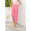 Calça Mom Alfaiatria Com Barra Italiana Atacado Feminina Revanche Lakatoro rosa chiclete