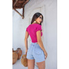 Blusa De Tricot Com Decote V Atacado Feminina Revanche Cártama Pink Escuro