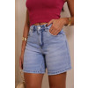 Bermuda Jeans Boyfriend 1/2 Coxa Atacado Feminina Revanche Ballia Azul
