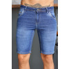 Bermuda jeans com elástano atacado masculina Revanche Menges Azul