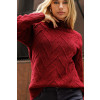 Blusa De Tricot Cacharel Manga Longa Atacado Feminina Revanche Fercal Vinho