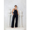 Jardineira Wide Leg Com Bolso Atacado Feminina Revanche Diffa Preto