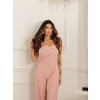 Jardineira Wide Leg Com Bolso Atacado Feminina Revanche Diffa Rose