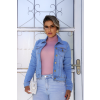 Jaqueta Jeans Básica Com Lycra Atacado Feminina Revanche Tengrela Azul