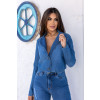 Blazer Jeans Cropped Atacado Feminino Revanche Minya