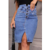 Saia jeans com abertura frontal atacado feminina Revanche Sucua Unica