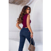 Cropped De Tricot Com Detalhes Trançados Atacado Feminina Revanche Benahavís Vinho