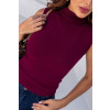 Cropped De Tricot Com Detalhes Trançados Atacado Feminina Revanche Benahavís Vinho