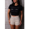 T-Shirt Bordada Atacado Feminina Revanche Musoma Preto