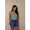Blusa Básica Alcinha Corrente Atacado Feminina Revanche Dumbria Verde Oliva