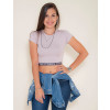 Baby Look Atacado Cropped Feminino Revanche Teblissi Rosa Frente