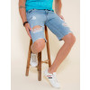 Bermuda Jeans Atacado Masculino Revanche Nova Deli Azul Detalhe