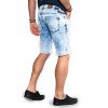 Bermuda Jeans Atacado Sky Bleach c/ Zíper Lat. Masculina Revanche Prato Costas