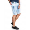 Bermuda Jeans Atacado Sky Bleach c/ Zíper Lat. Masculina Revanche Prato Lateral