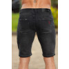 Bermuda Jeans Black Bordado Atacado Masculina Revanche Frontino