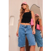 Bermuda Jeans Jorts Cargo Bolso Faca Atacado Feminina Revanche Naviraí