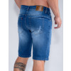 Bermuda Jeans Atacado Masculina Revanche Facundes Azul Detalhe Costas