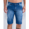 Bermuda Jeans Atacado Masculina Revanche Facundes Azul Detalhe Frente