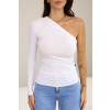Blusa Manga Longa Ombro Só Atacado Feminino Revanche Arícia Branco
