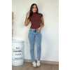 Blusa Gola Alta Atacado Feminino Revanche Bonônia Marrom Escuro