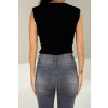 Blusa Com Botões Na Vista Atacado Feminino Revanche Andríaca Preto