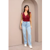 Blusa Com Botões Na Vista Atacado Feminino Revanche Andríaca Vinho