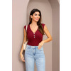Blusa Com Botões Na Vista Atacado Feminino Revanche Andríaca Vinho