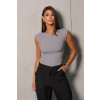 Blusa Franzida Atacado Feminina Revanche Livadiá Cinza