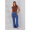 Blusa Franzida Atacado Feminina Revanche Livadiá Marrom Escuro