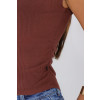 Blusa Franzida Atacado Feminina Revanche Livadiá Marrom Escuro