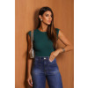 Blusa Franzida Atacado Feminina Revanche Livadiá Verde Pinho