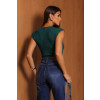 Blusa Franzida Atacado Feminina Revanche Livadiá Verde Pinho