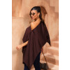 Blusa Ampla Manga Flutuante Atacado Feminina Revanche Alisca Marrom