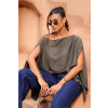 Blusa Ampla Manga Flutuante Atacado Feminina Revanche Alisca Verde Musgo